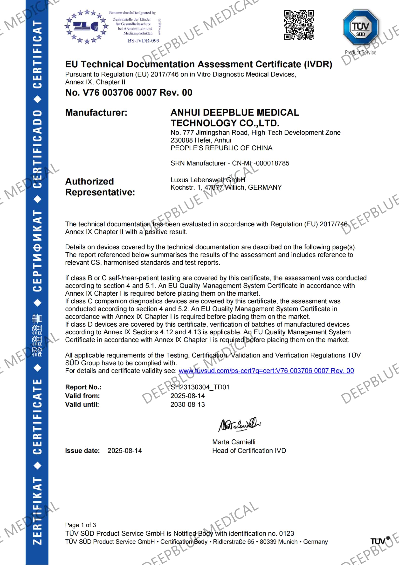 IVDR-HCG Pregnancy Test (Colloidal Gold)